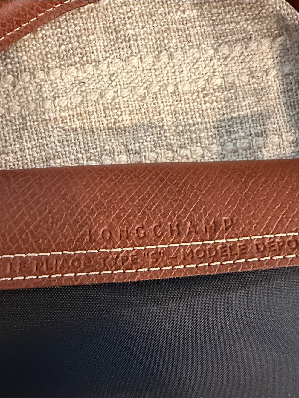 Longchamp Le Pliage Black and Brown Top-Handle Women’s Bag Small NWOT - Picture 7 of 10